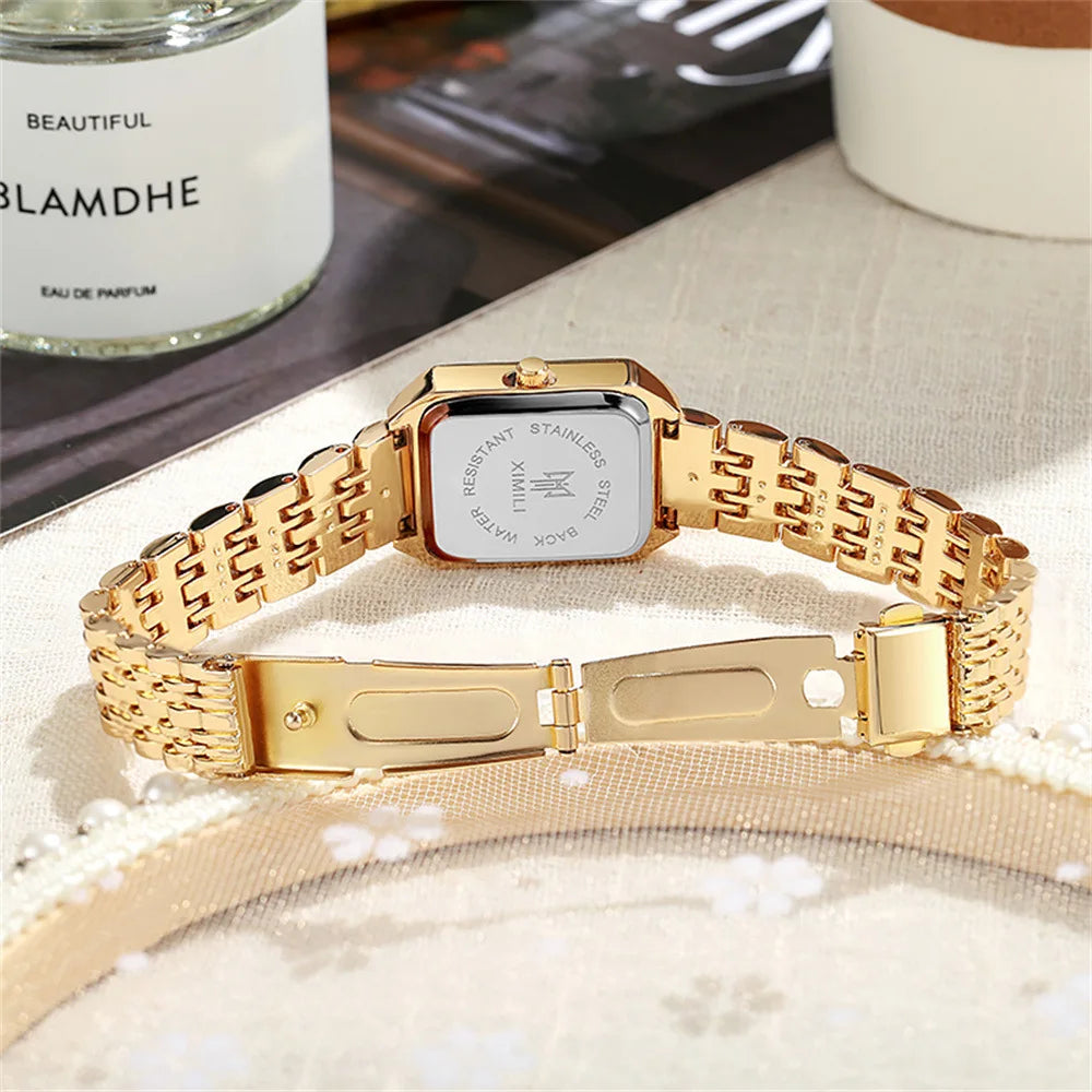 Reloj ligero de acero inoxidable para mujer