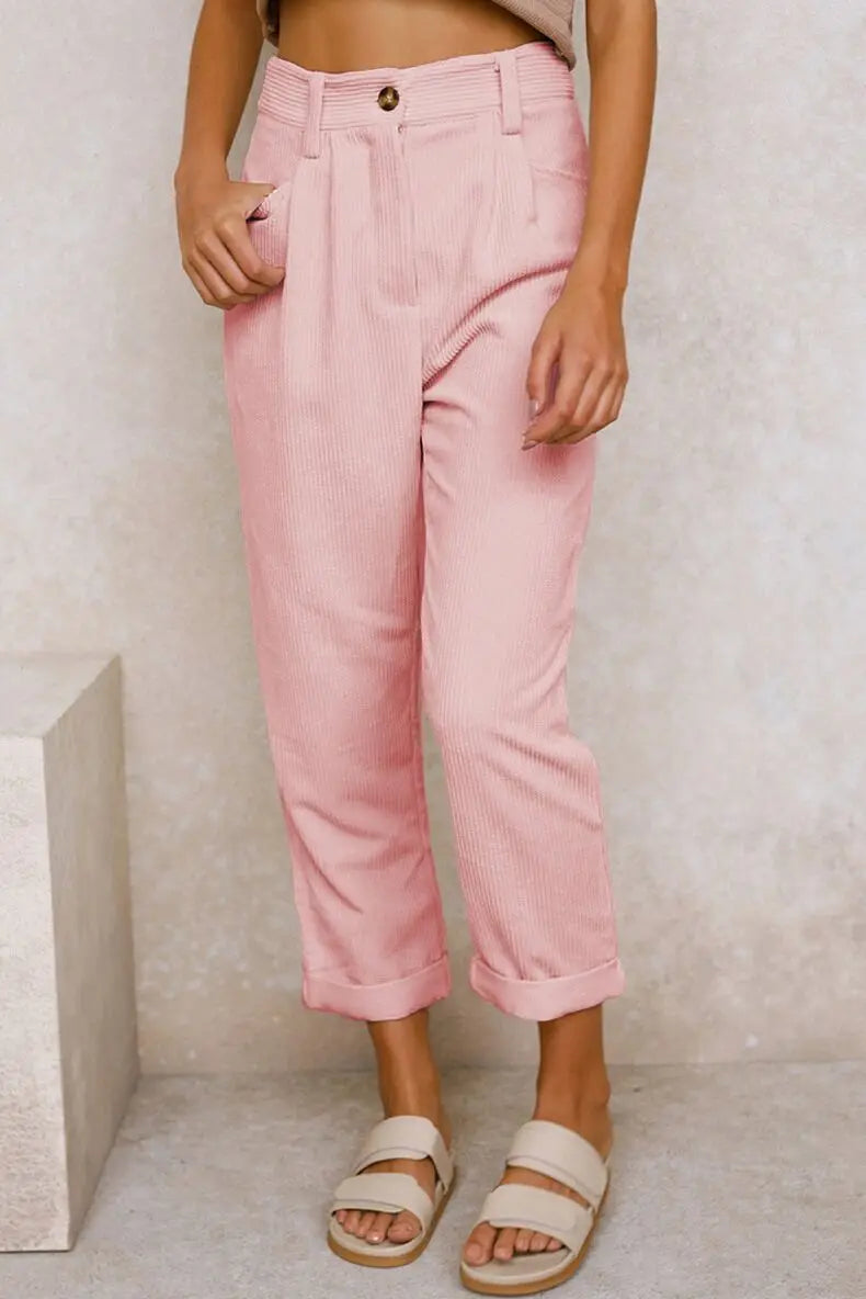 Clara™ | Pantalones de pana retro de talle alto