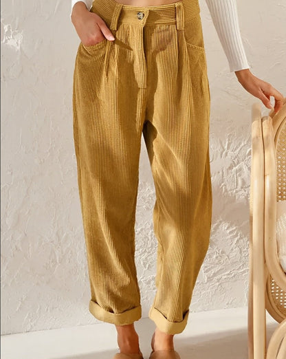 Clara™ | Pantalones de pana retro de talle alto