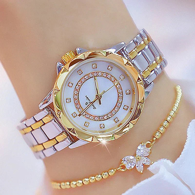 Reloj de pulsera de diamantes de imitación para mujer