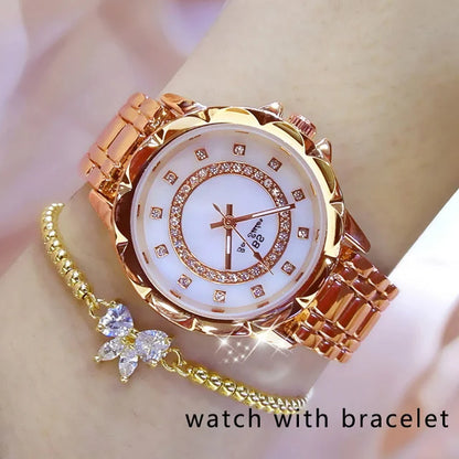 Reloj de pulsera de diamantes de imitación para mujer