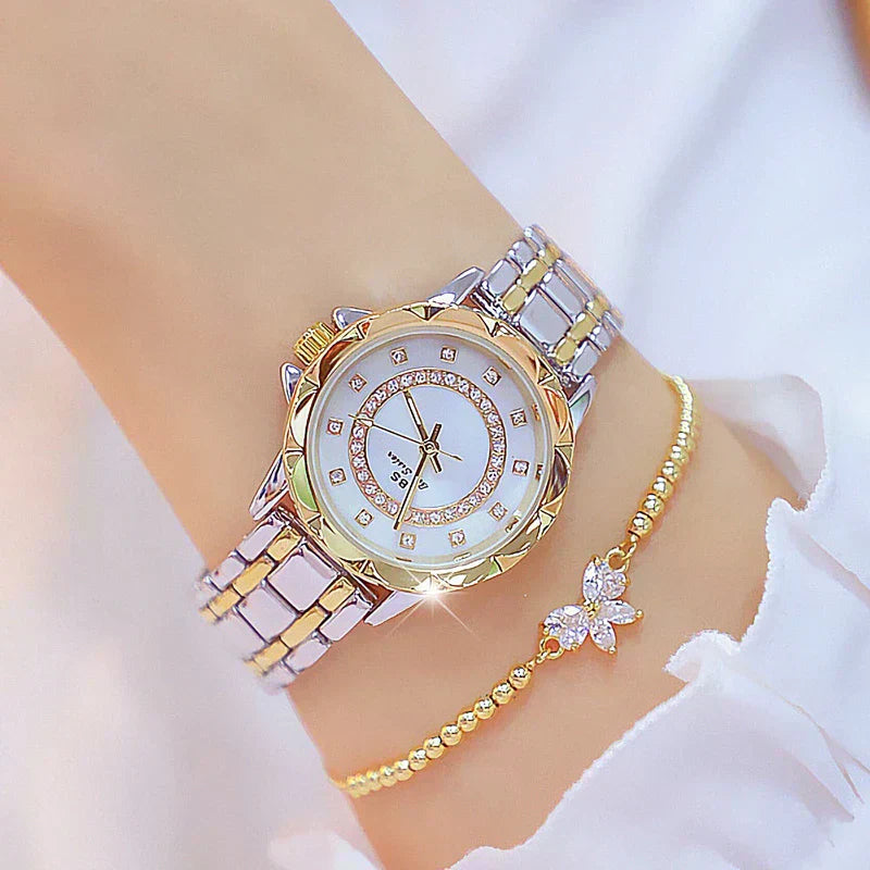 Reloj de pulsera de diamantes de imitación para mujer
