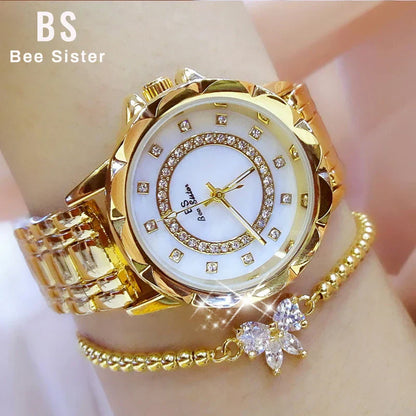 Reloj de pulsera de diamantes de imitación para mujer