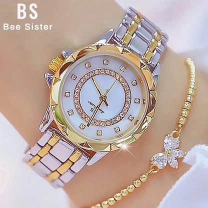 Reloj de pulsera de diamantes de imitación para mujer