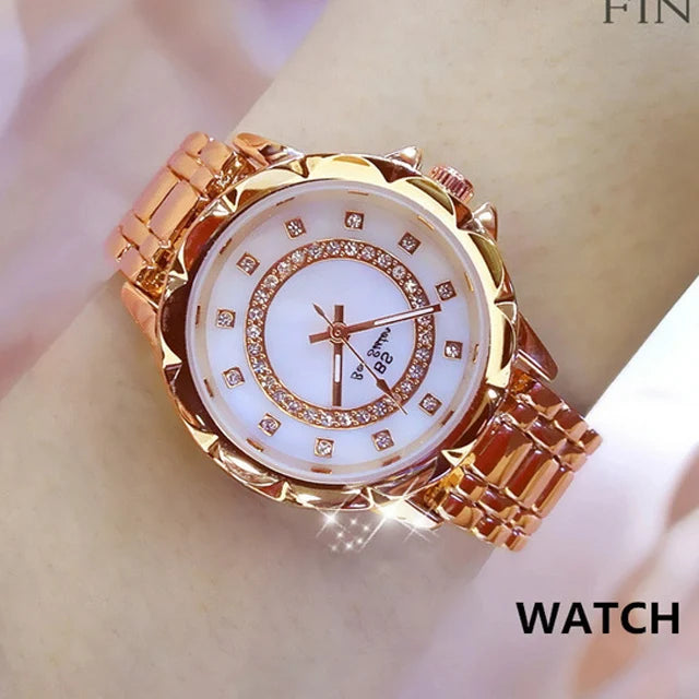 Reloj de pulsera de diamantes de imitación para mujer