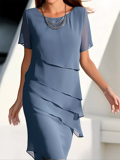 Emma™ | Abito plissettato in chiffon di seta