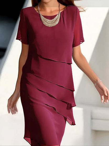 Emma™ | Abito plissettato in chiffon di seta