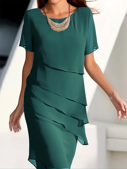 Emma™ | Abito plissettato in chiffon di seta