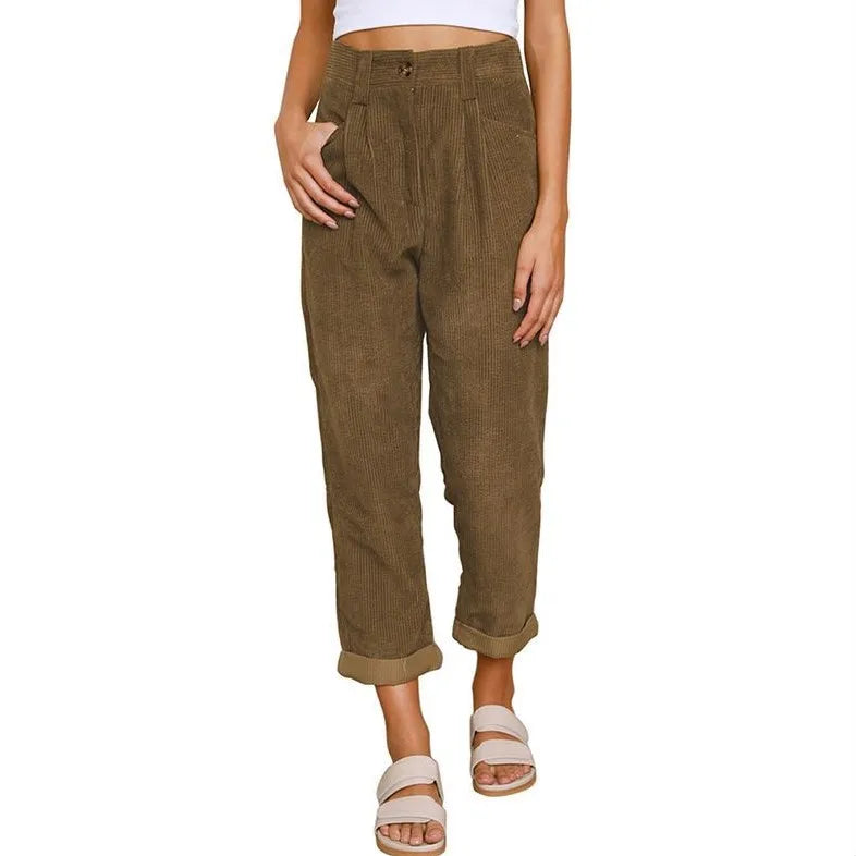 Clara™ | Pantalones de pana retro de talle alto