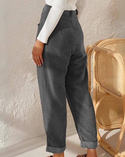 Clara™ | Pantalones de pana retro de talle alto