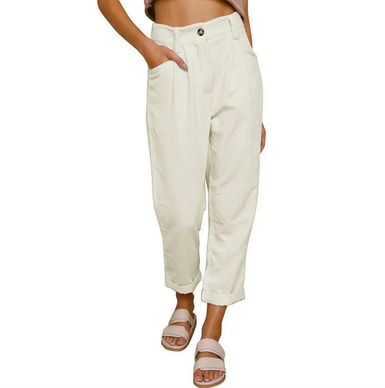 Clara™ | Pantalones de pana retro de talle alto