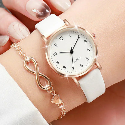 Orologio con cinturino in pelle + Regalo
