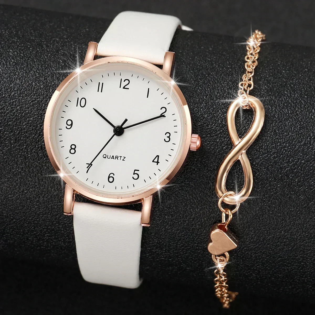 Orologio con cinturino in pelle + Regalo