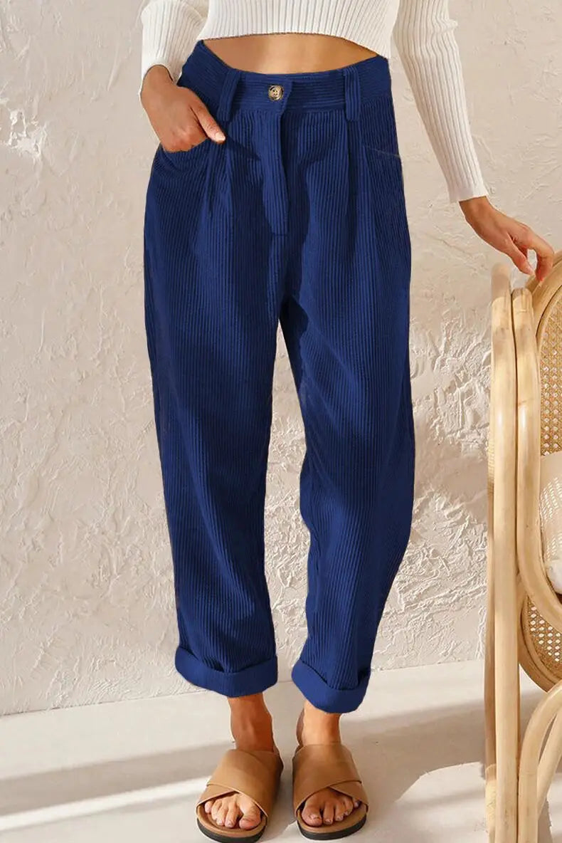 Clara™ | Pantalones de pana retro de talle alto