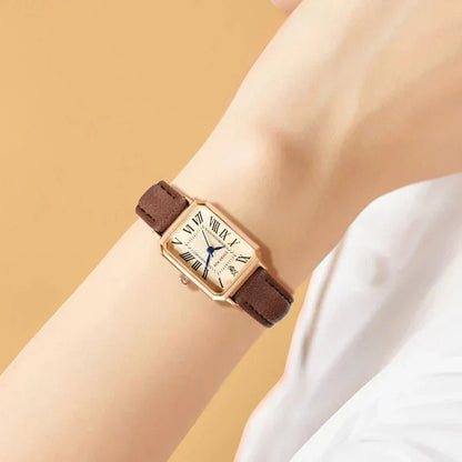 Reloj de pulsera cuadrado para mujer