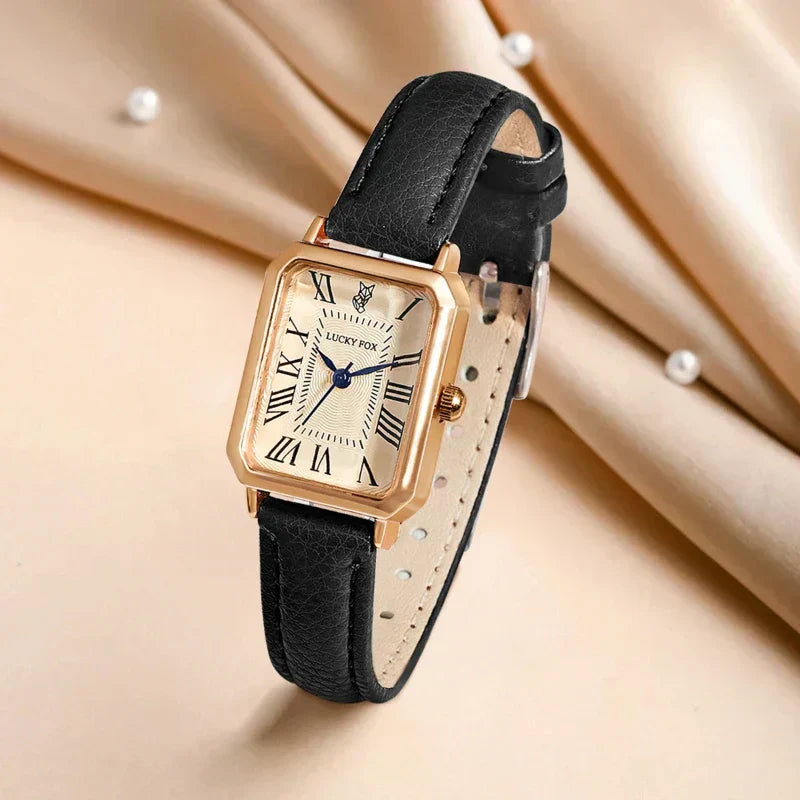 Reloj de pulsera cuadrado para mujer