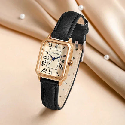 Reloj de pulsera cuadrado para mujer