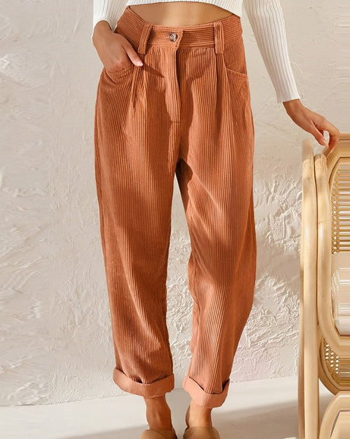 Clara™ | Pantalones de pana retro de talle alto